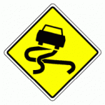 Ireland squiggly road sign